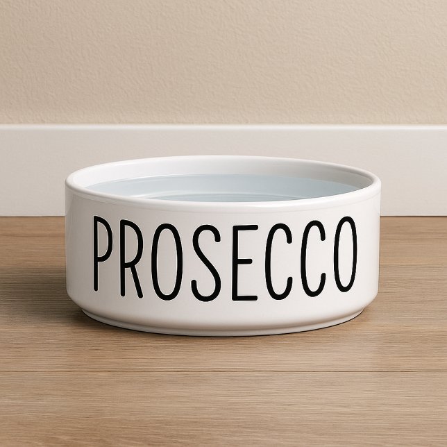 Tigela Cachorro do Prosecco Engraçado (Funny Prosecco Dog Bowl
)