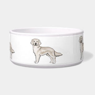Tigela Cachorro Golden Retriever Creme Inglês Desenho Ani