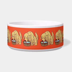 Tigela Cachorro Golden Retriever Engraçado Bebendo Água