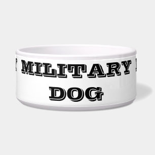 Tigela Cachorro Militar do Cachorro
