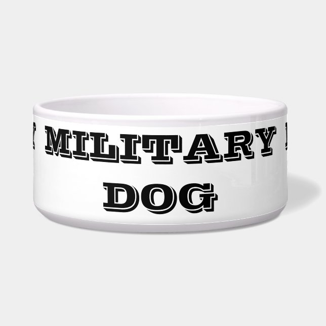 Tigela Cachorro Militar do Cachorro (Frente)