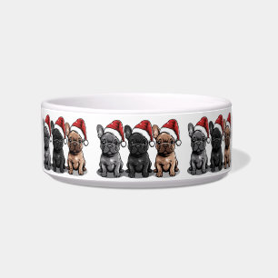 Tigela Cachorro Papai noel francês de Natal