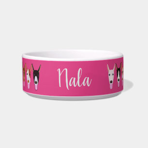 Tigela Cachorro Podenco personalizado rosa