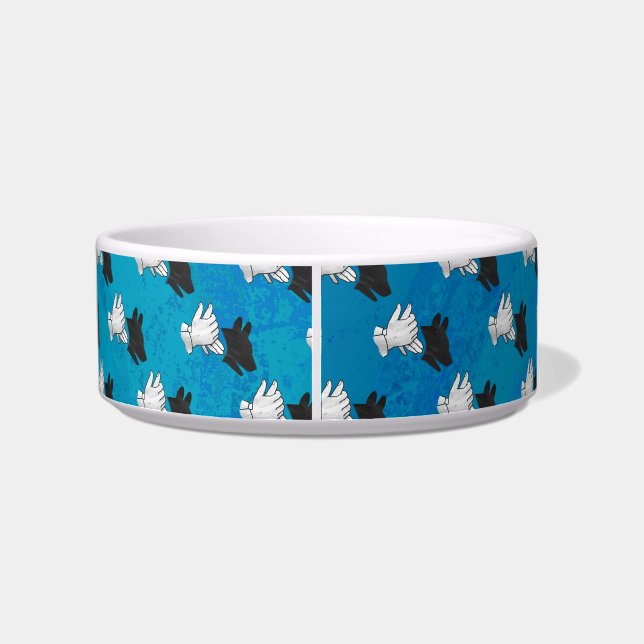 Tigela Cachorro Sombra em Azul (Traseira)