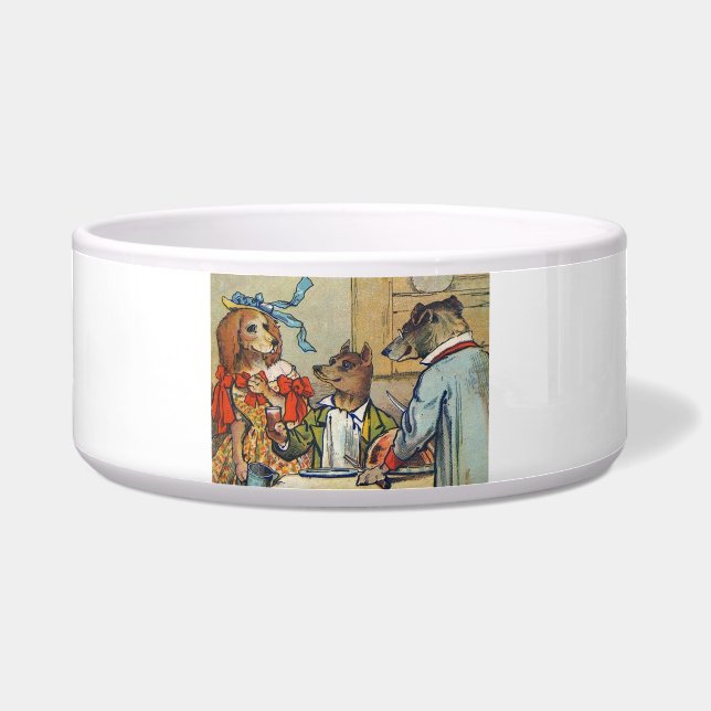 Tigela Cachorro Vitoriano Janto Vestido Cachorro (Frente)