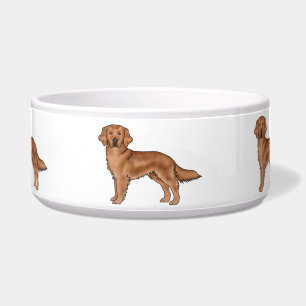 Tigela Cachorros Cartoons Bonitos Retriever Dourado Verme