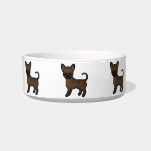 Tigela Cachorros de Cartoon Casaco Chihuahua Cute Brindle