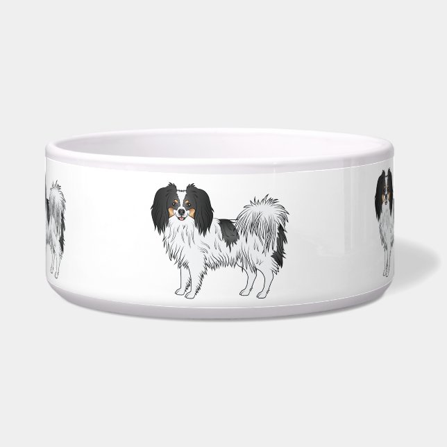 Tigela Cachorros de desenho animado fofos e felizes Trico (Frente)