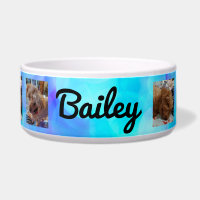 Cachorros personalizados Fotos e Nome Azul