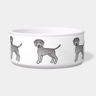 Tigela Cães de Cartoon Cute Weimaraner