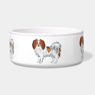 Tigela Cães de desenho animado fofos e felizes Phalène ve