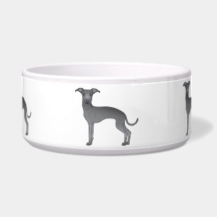Tigela Cães de desenho animados de galgos brancos italian