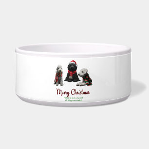 Tigela Cães de Natal Feliz