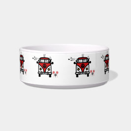 Tigela Cães Rock Hippie Bus Pet Bowl