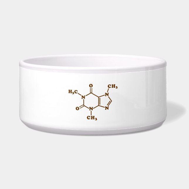 Tigela Cafeína - Café - Fórmula Química Molecular (Frente)