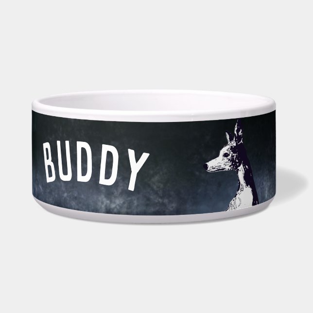 Tigela Cama de estimação para cão Whippet amigo (Frente)