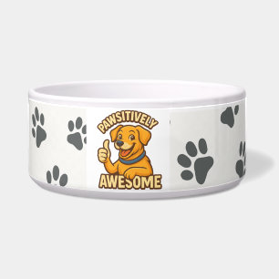 Tigela Camisa-T Do Cachorro Pawsitivamente Incrível - Cac