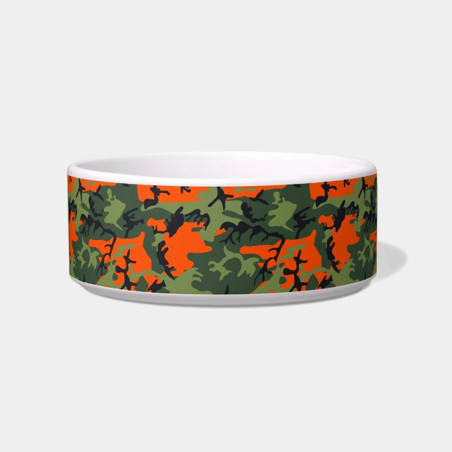 Tigela Camuflagem Laranja e Verde, Militar, Exército (Frente)