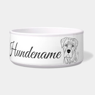 Tigela Cane Corso Minimalist Line Art personalized bowl