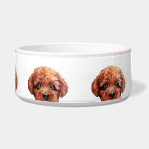 Tigela Caniche de brinquedo Brown avermelhado, design