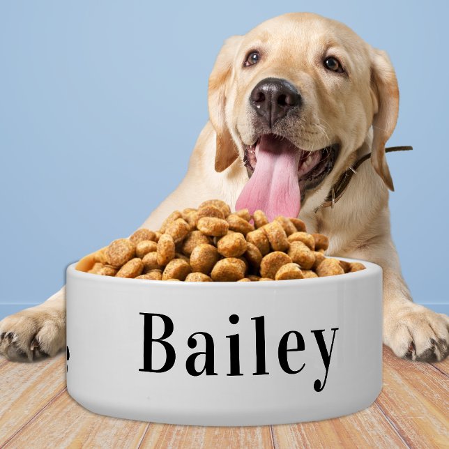 Tigela Cão Clássico Simples - Água de Comida Pet Personal (Criador carregado)