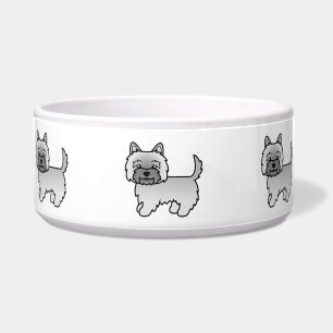 Tigela Cão de Cartoons de Cairn Terrier Cute