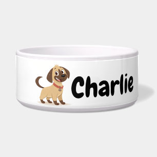 Tigela Cão de desenho personalizado