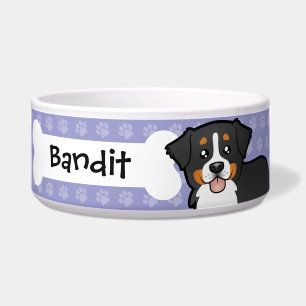 Tigela Cão de montanha de Bernese dos desenhos animados