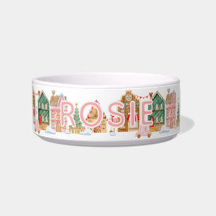 Tigela Cão-de-Natal Rosa-Rosa-Bonito