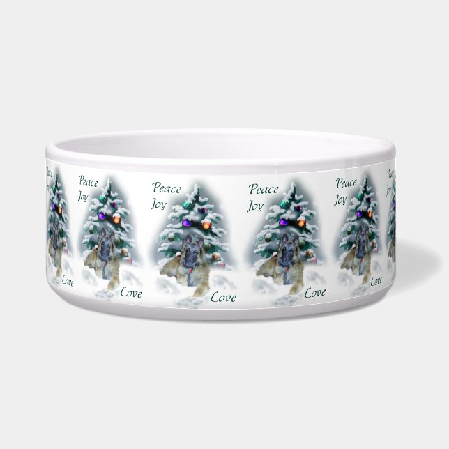 Tigela Cão de Natal Tervuren Belga (Frente)