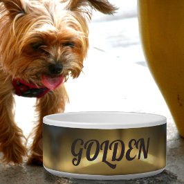 Tigela Cão de Pet de Refração do ouro