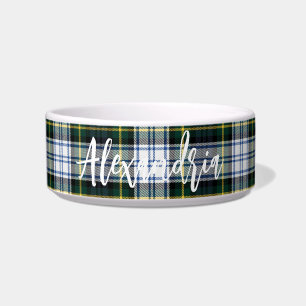Tigela Cão de Tartan Personalizado por Clã da Xadrez Russ