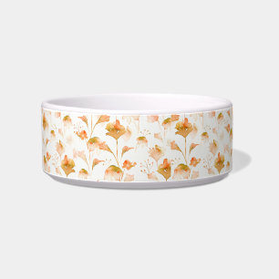 Tigela Cão-Floral Rosa Pálido