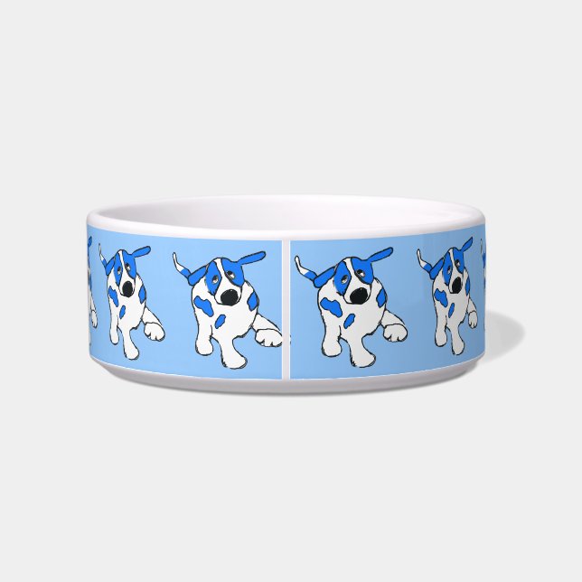 Tigela Cão-Ponto Azul (Traseira)