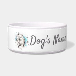 Tigela Cãozinho de Spitz japonês, Pet Bowl cerâmico