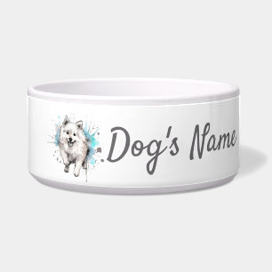 Tigela Cãozinho de Spitz japonês, Pet Bowl cerâmico