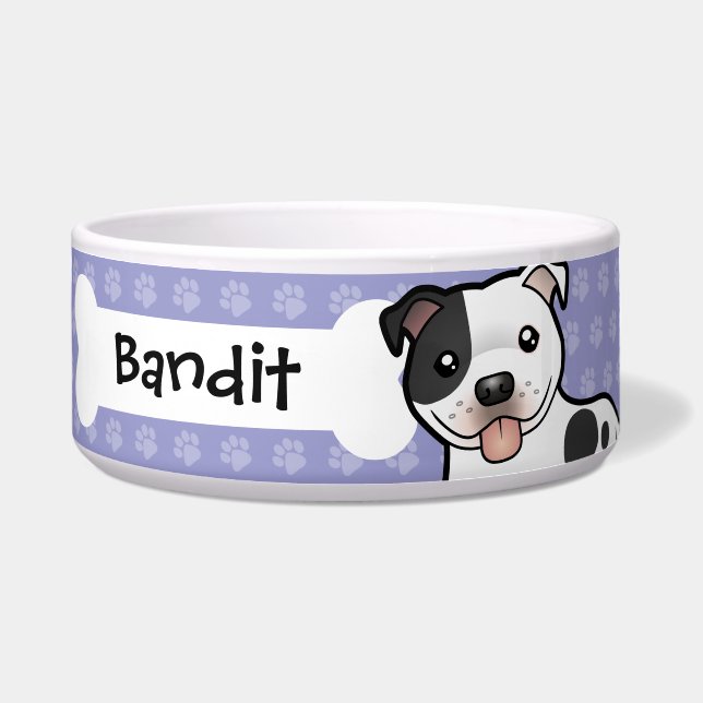 Tigela Caricatura Staffordshire Bull Terrier (Frente)