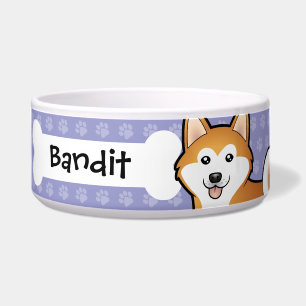 Tigela Cartoon Akita Inu / Shiba Inu