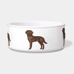 Tigela Cartoon do Labrador Retriever de Chocolate Arte de