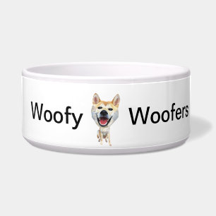 Tigela Cartoon Encantado Shiba Inu Woofy Woofers Dog Bowl