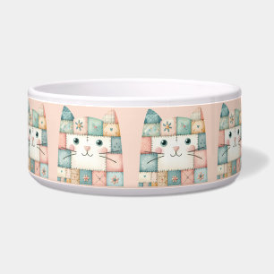 Tigela Casa de Gatinho Pastel com Remendo Falso