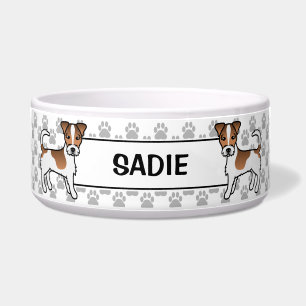 Tigela Casaco Bruto Jack Russell, Castanho, Com Palhetas 