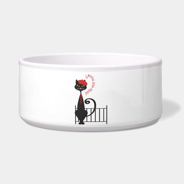 Tigela Cat Bowl - Parlez-voux Meow? (Frente)