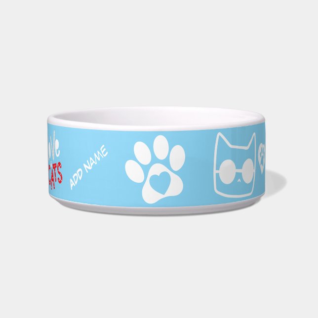 Tigela Cat Bowl Personalizável - Presente de Cat Personal (Frente)