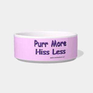 Tigela Cat Bowl: Purr More, Hiss Menos