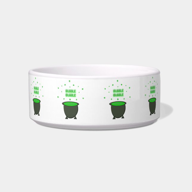 Tigela Cauldron e Bubbling Green Brew Halloween (Frente)