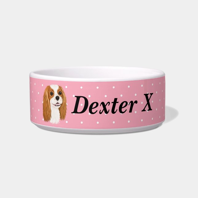 Tigela Cavaleiro Personalizado King Charles Spaniel     (Frente)