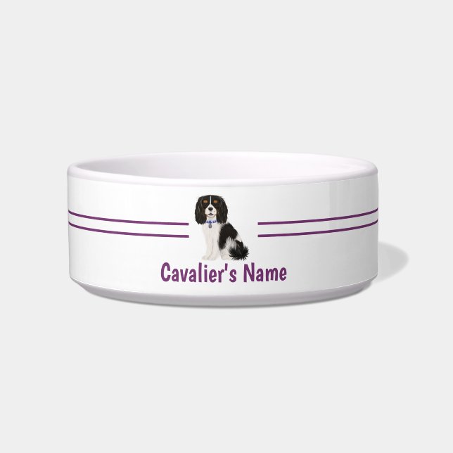 Tigela Cavaleiro Triz Personalizado King Charles Spaniel  (Frente)