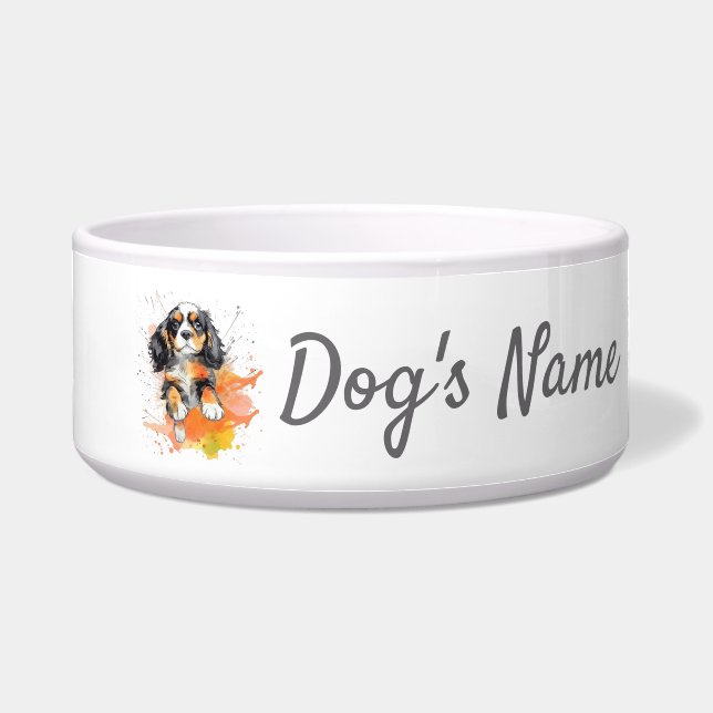 Tigela Cavalier King Charles puppy Cerâmica Pet Bowl (Frente)