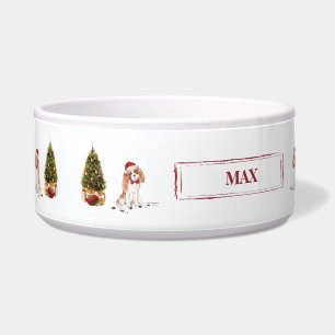 Tigela Cavalier King Charles Spaniel Funny Cog de Natal